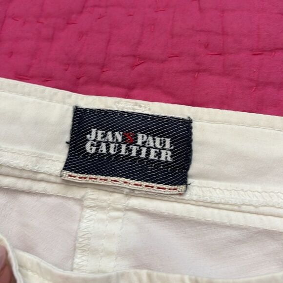 Jean Paul Gaultier white   Pants with Floral Accents, size 28 - Picture 6 of 11